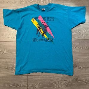 Vintage March for Jesus Double Print Single Stitch Baggy Tee